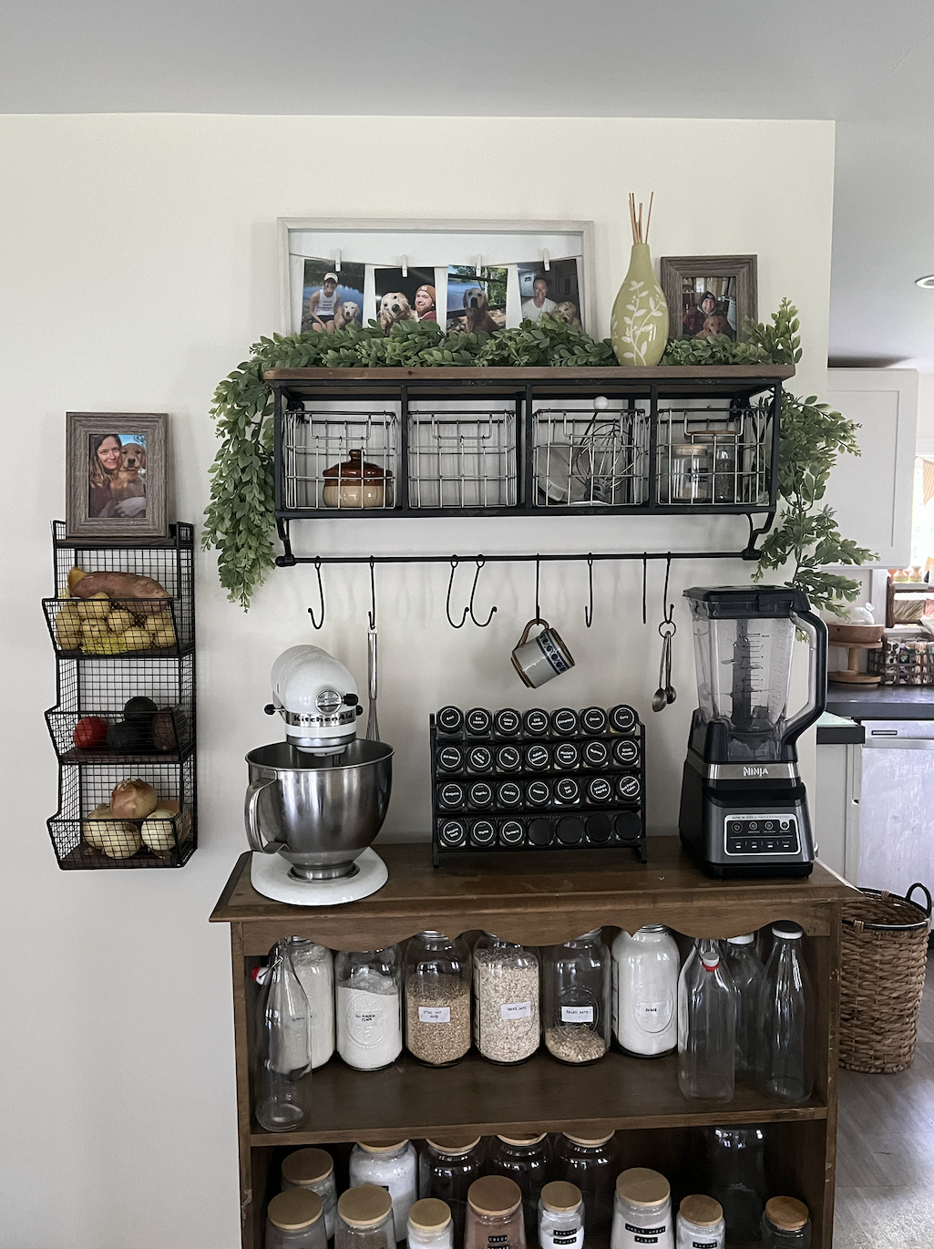 This pantry shelf was a thrifting find from a yard sale down the road.